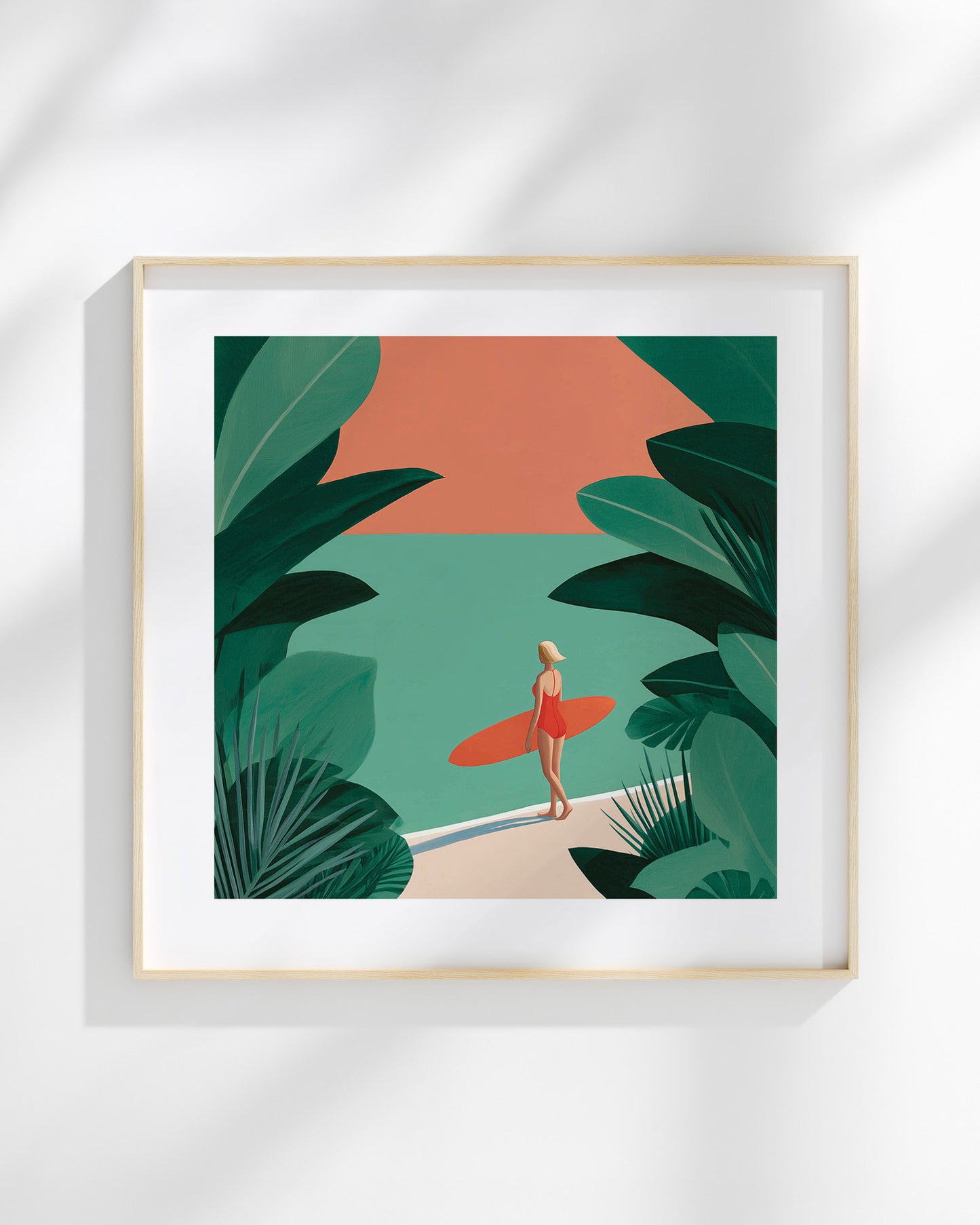 Colorblock Surfer Art Print