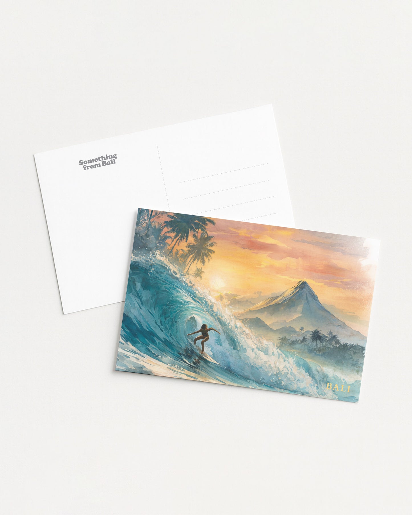 Watercolor Surfer Postcard