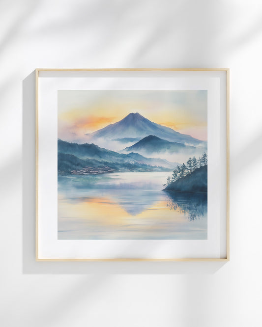 Echoes of Mount Batur Art Print