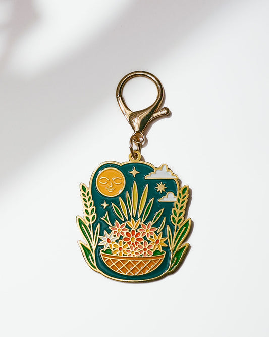 Canang Sari Under to Moon Keychain