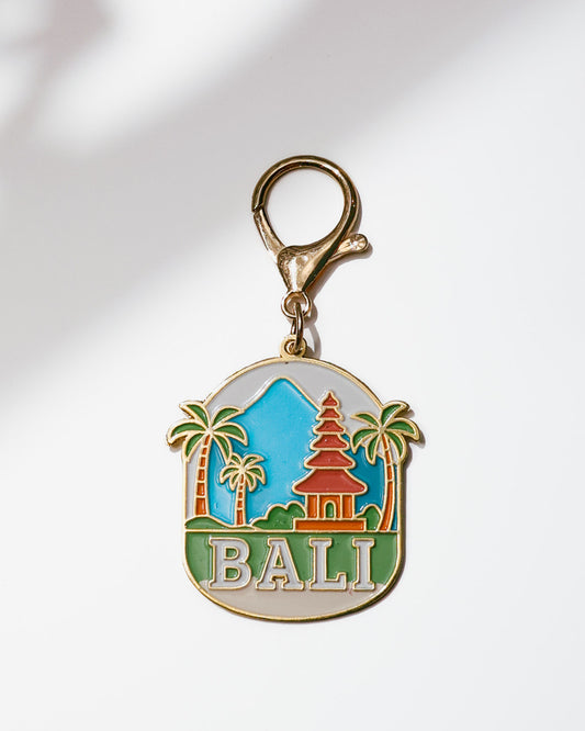 Pastel Bali Temple Keychain