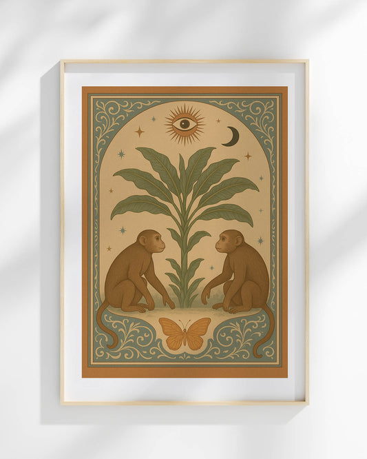 Mystical Monkeys Art Print
