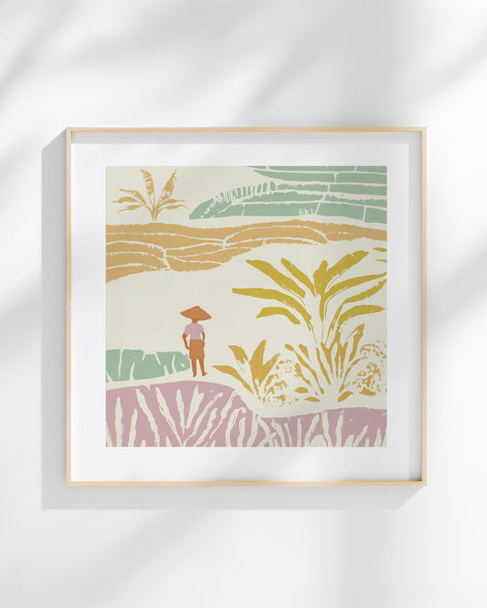 Sawah Serenity Art Print
