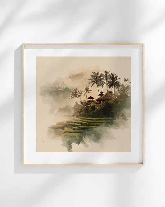 Ubud Hillside Haven Art Print