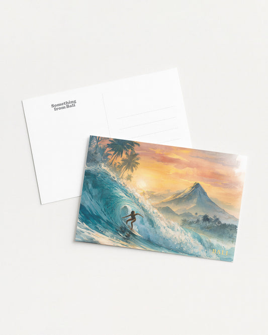 Watercolor Surfer Postcard